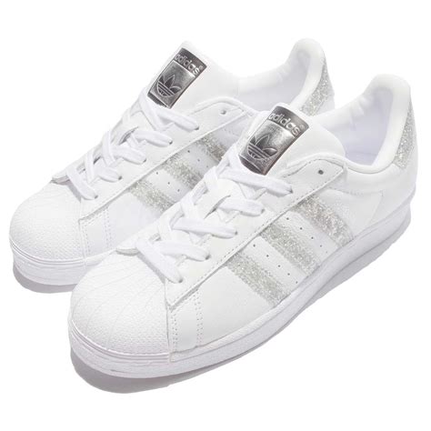 adidas superstar w schoenen wit zilver|Adidas Superstar glitter white silver.